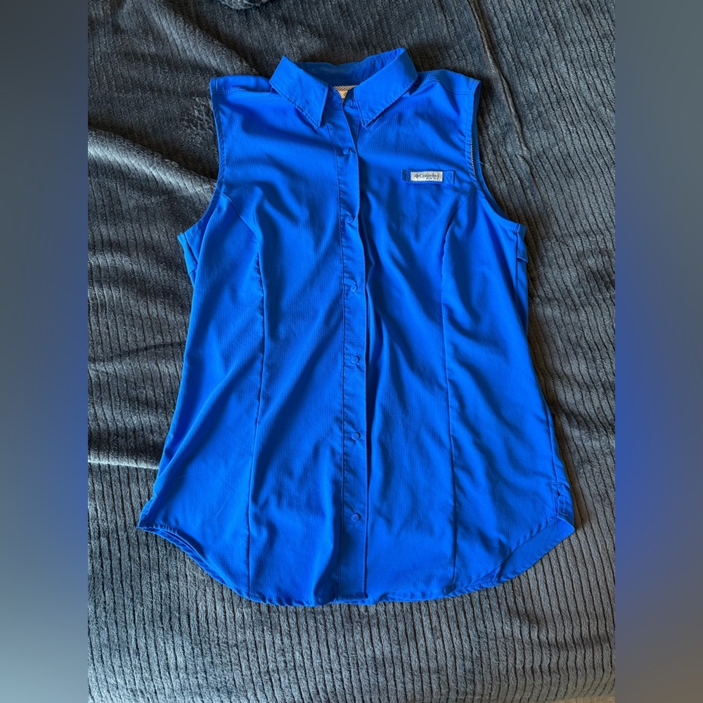 Columbia Women's Vibrant Blue Sleeveless Shirt